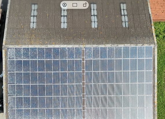 Sichtaufnahme einer Photovoltaikanlage